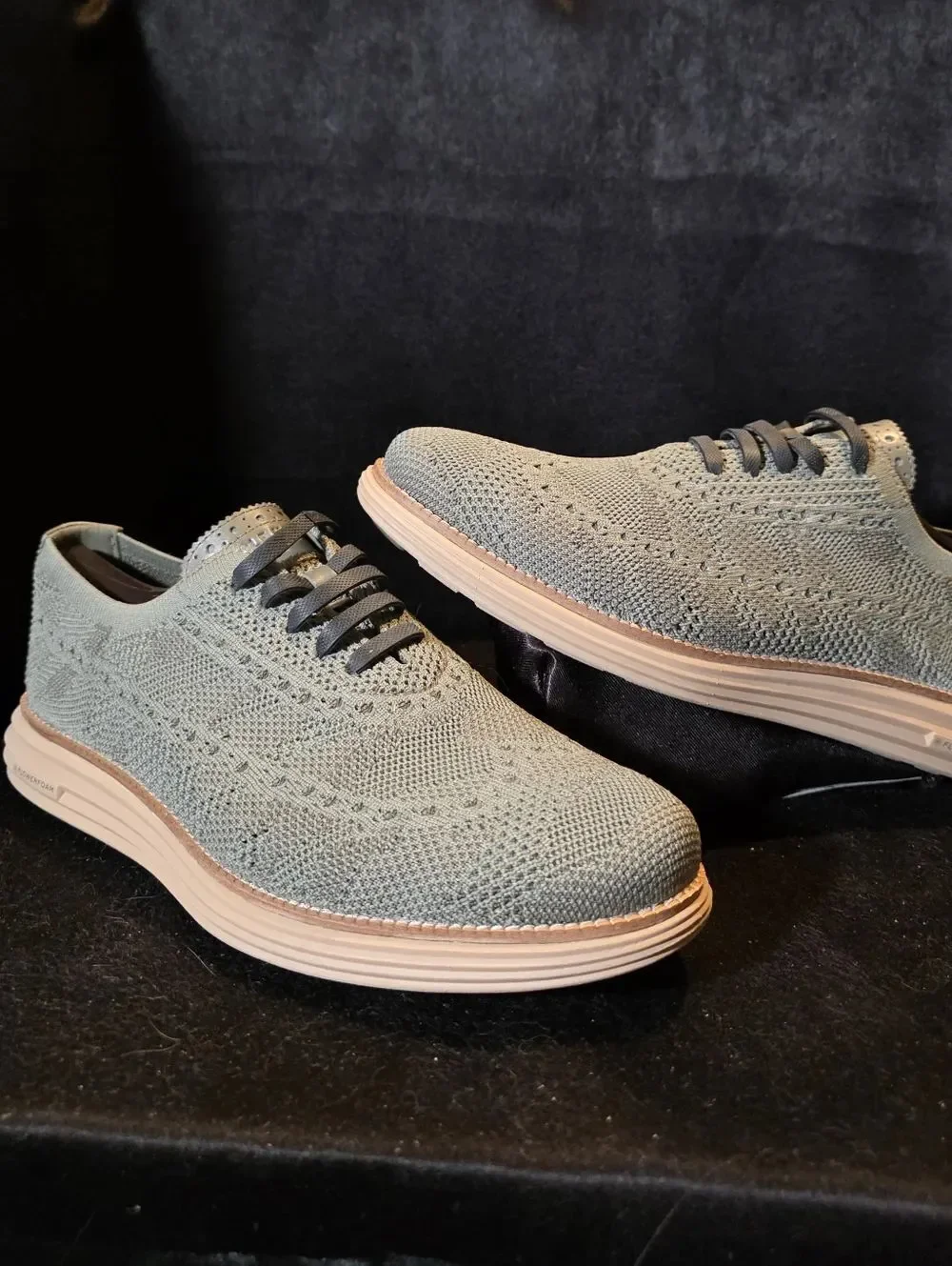 Cole Haan Sage Knit Wingtip Oxfords Contrast Cream Sole 11w